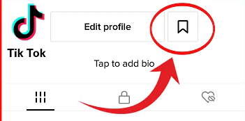 tiktok profile click favorite icon