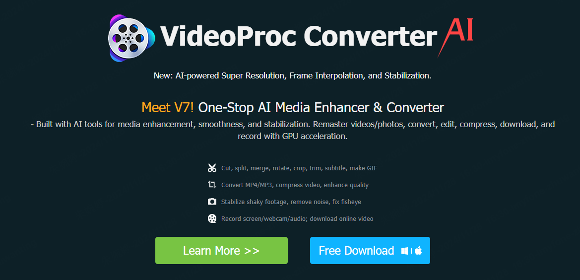 url youtube videos download with videoproc converter