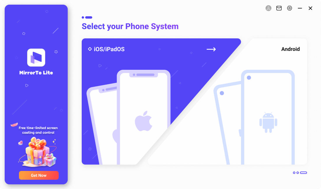 selectați sistemul iOS