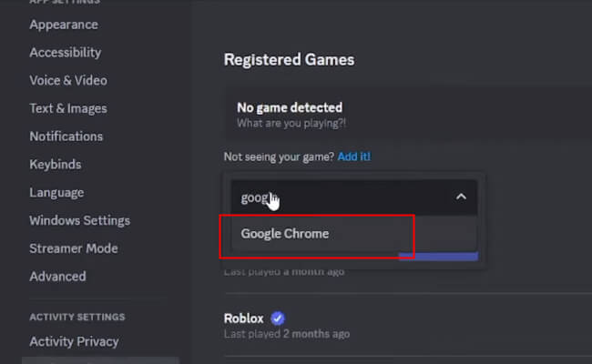 search and add google chrome