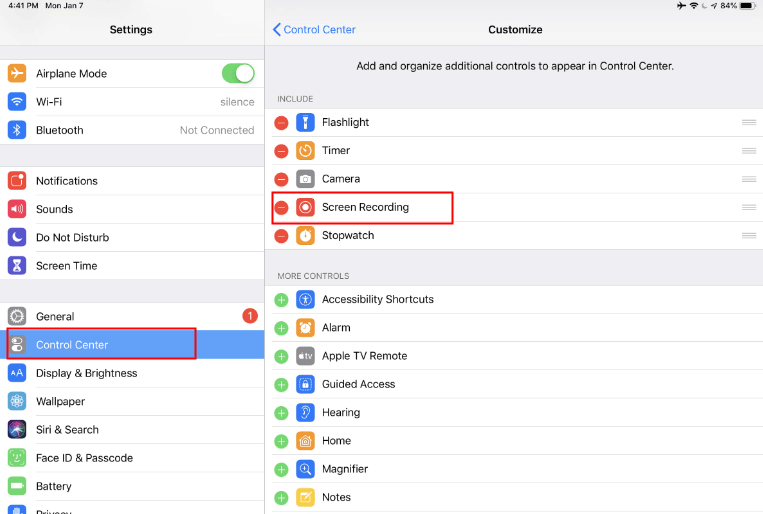 add screen recording