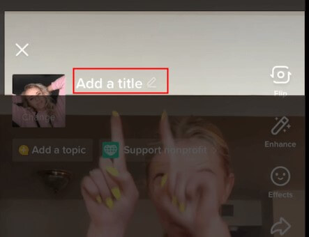 add title to tiktok