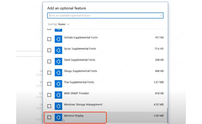 add wireless display feature