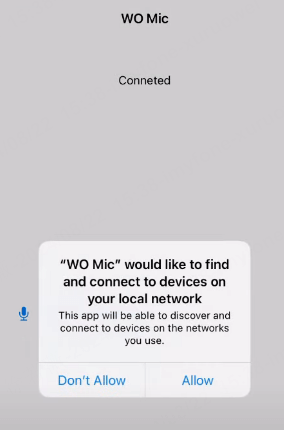 allow permission to connect wo mic