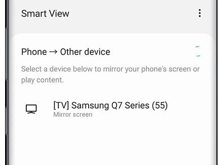 android smart view choose tv