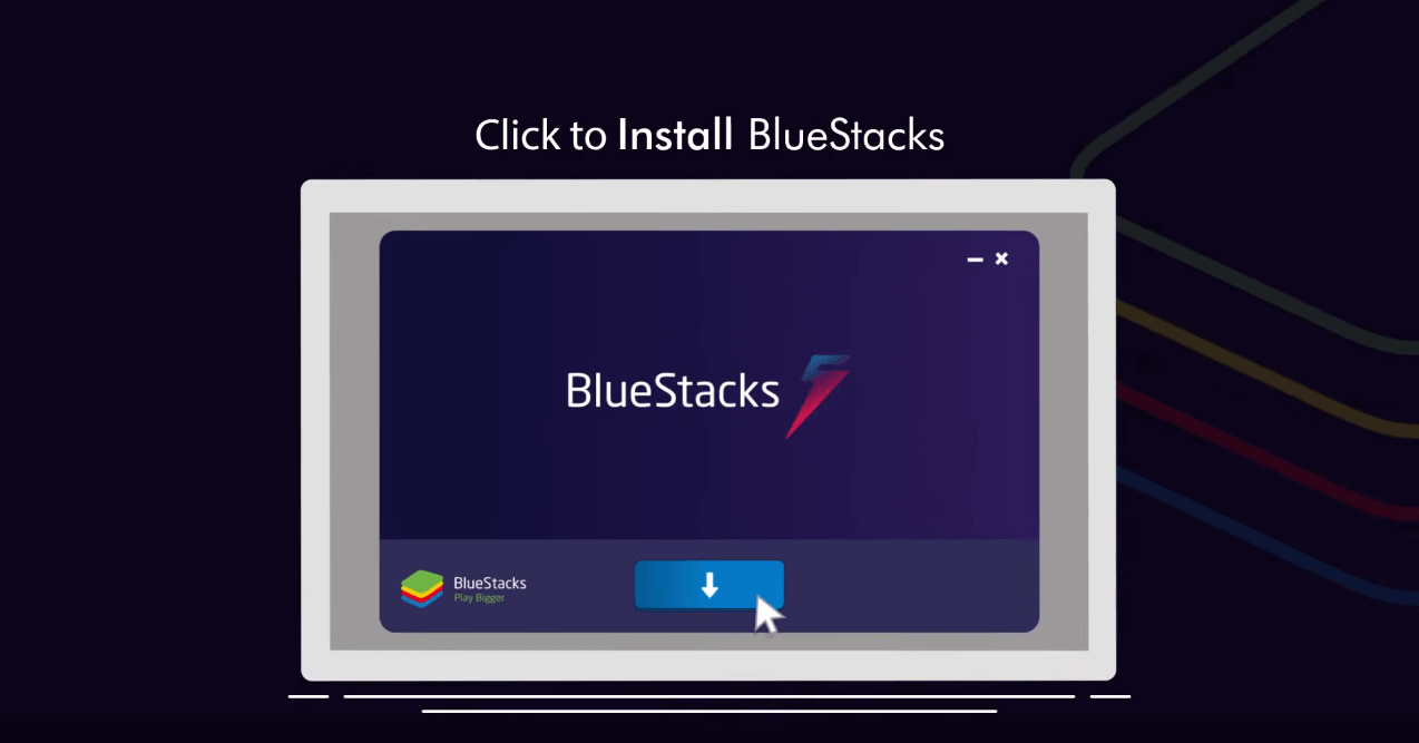 Click to install BlueStacks