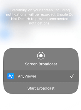 broadcast screen with anyviewer