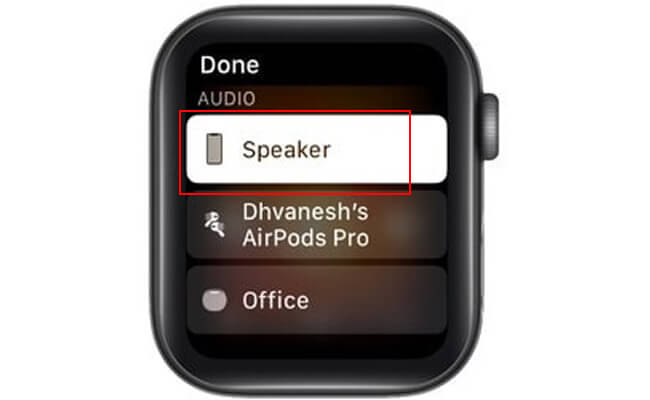 choose speaker on apple watch