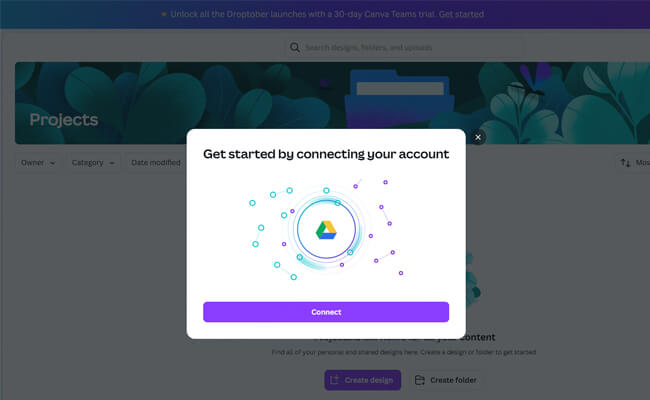 connect google drive with canva