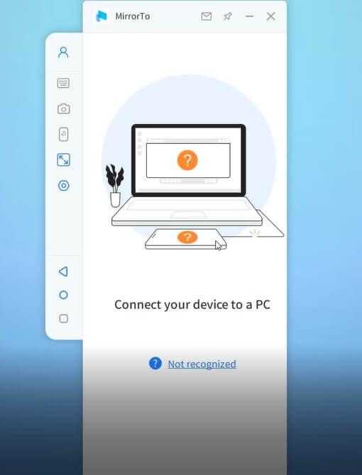 connect your device to pc via USB