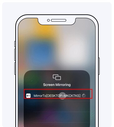 go to control center to select mirrorto