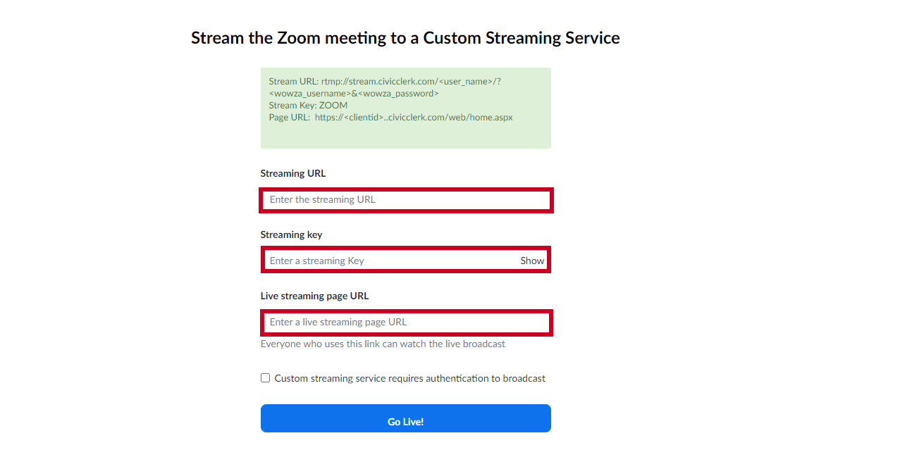 custom streaming service 