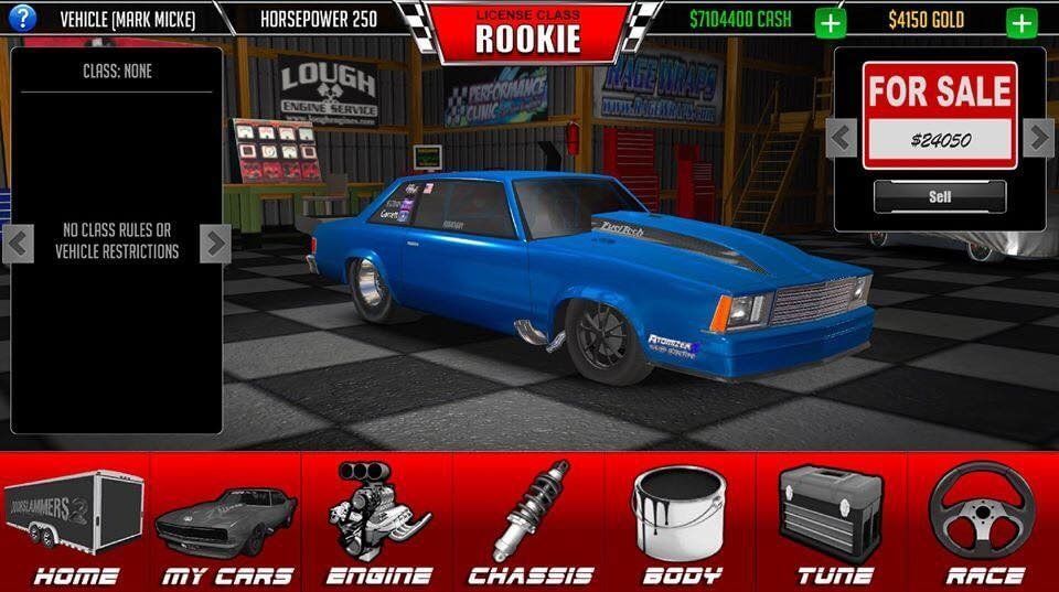 vallco professional drag racing game