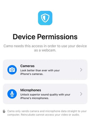 enable cameras and microphones