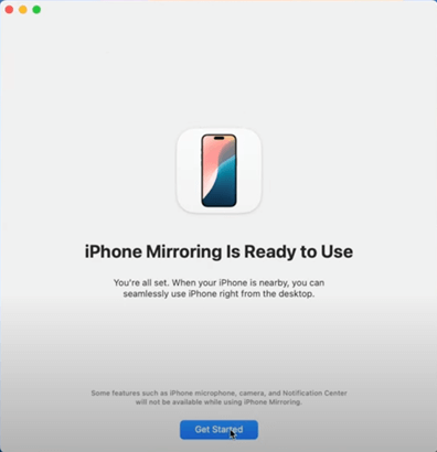 enable iphone mirroring