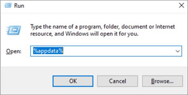 enter appdata on windows