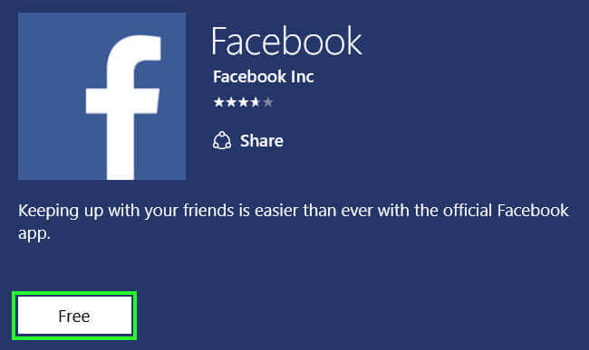 facebook application for computer