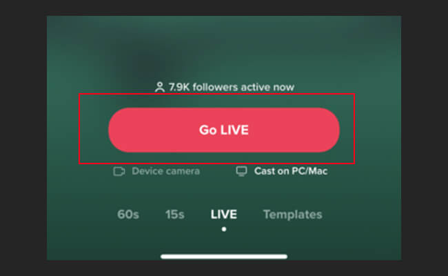 go live on tiktok app
