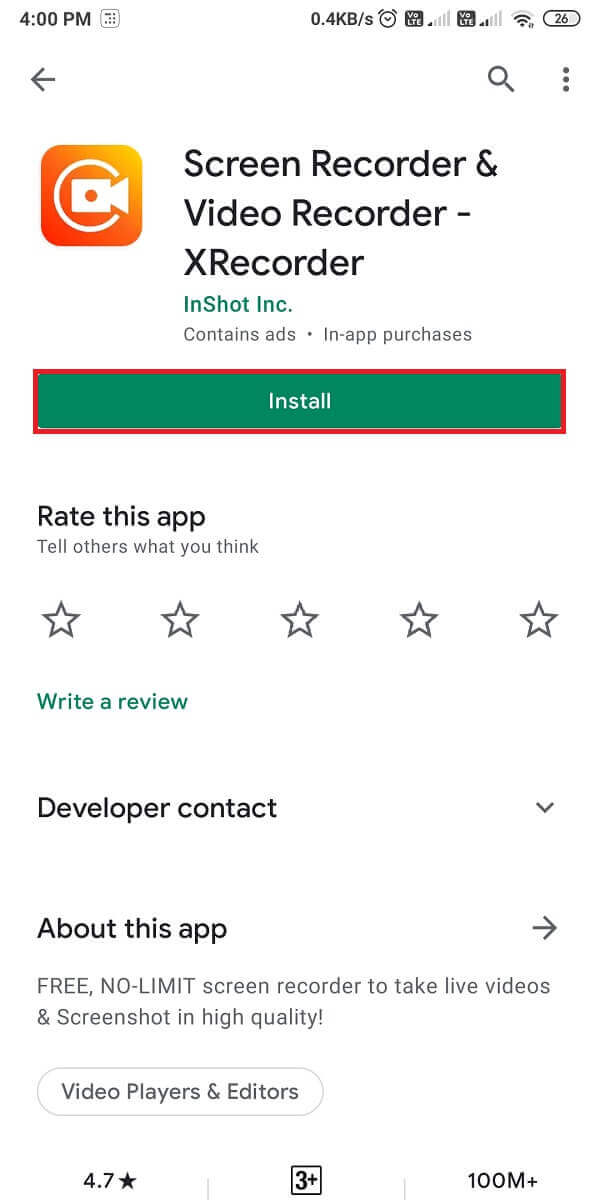 google play store xrecorder app
