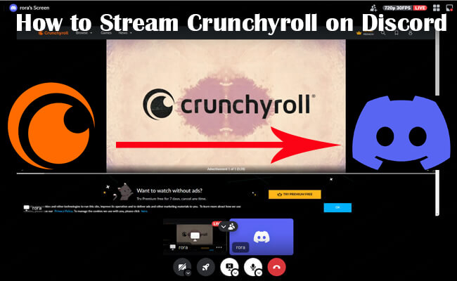 how to stream crunchyroll on discord