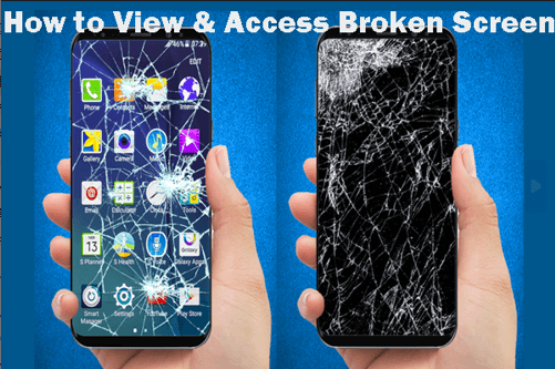 how to view and access broken screen