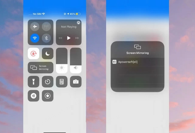 how to mirror iphone screen to pc via apowermirror