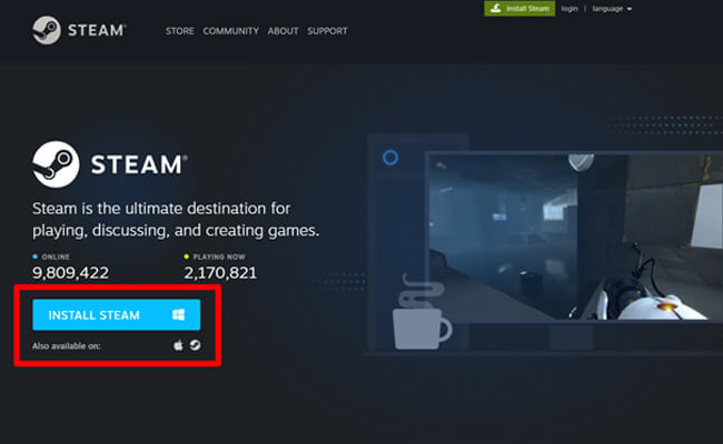 install steam on pc