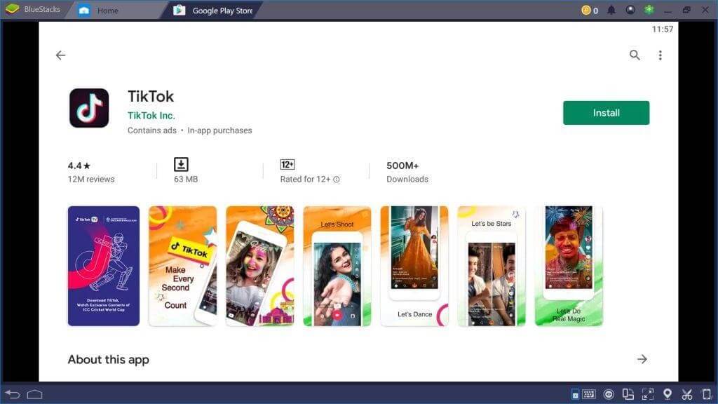 install TikTok in bluestacks