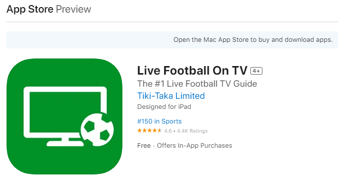 live football on tv