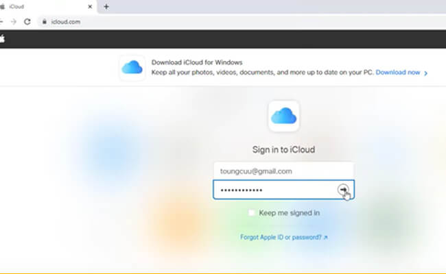 login icloud web