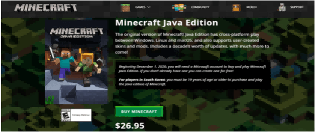 έκδοση Minecraft Java