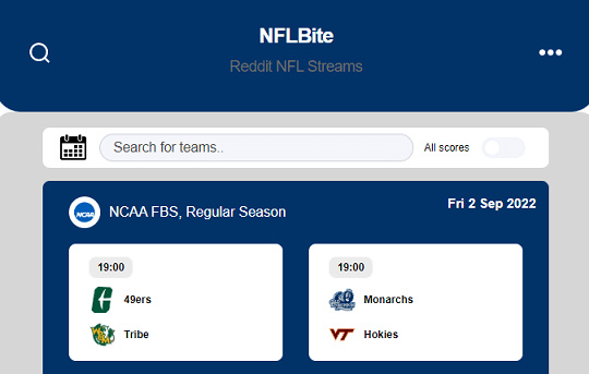 NFLBite Alternatives 25 Best Free NFL live Stream Online Sites - WebKu