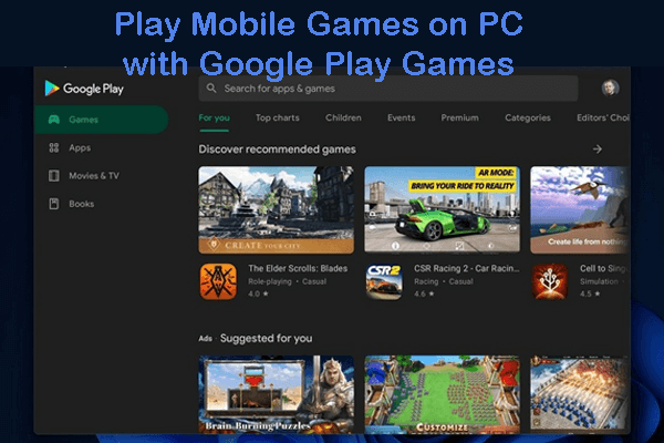 play mobile games on pc with google play games
