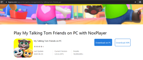 play my talking tom friends on pc with noxplayer