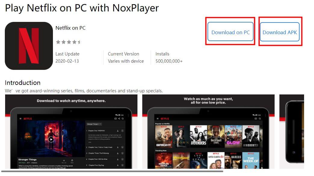 play netflix on pc with noxplayer