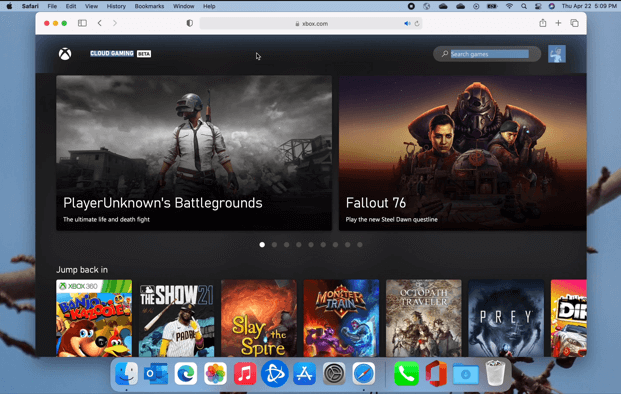 play xbox on mac with xbox cloud gaming
