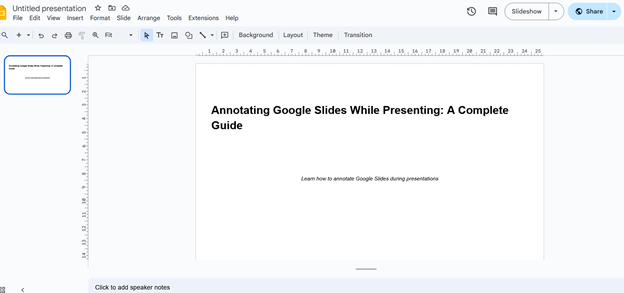 prepare your google slides