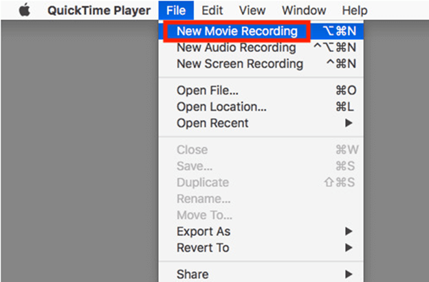 quicktime movie recording