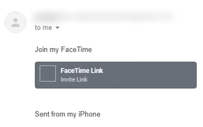 receive facetime call link