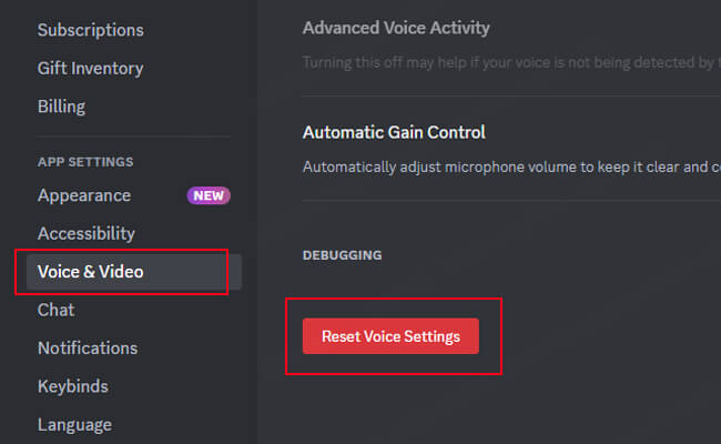 reset discord voice settings