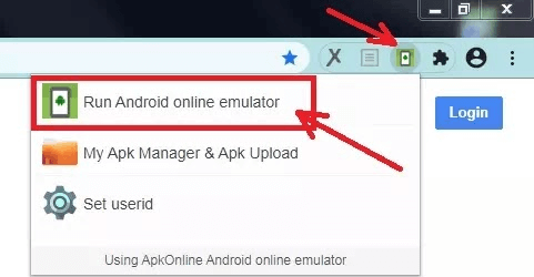 Android online emülatörü çalıştır