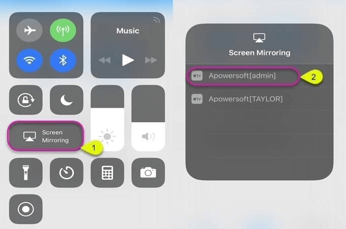 screen mirror iphone to macbook using apowermirror