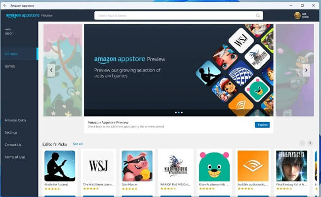 search games on amazon appstore