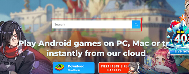 search genshin impact in bluestacks