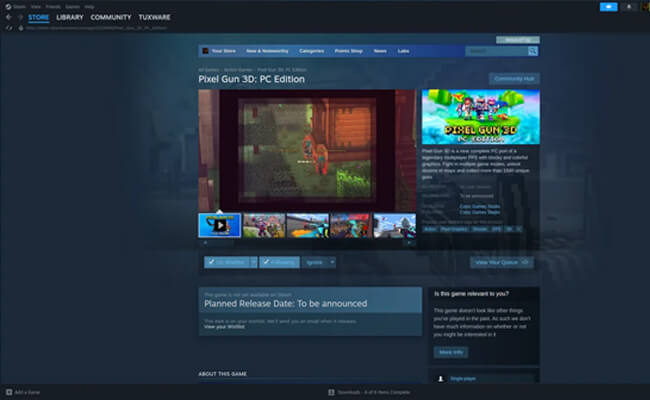 search pixel gun 3d on steam