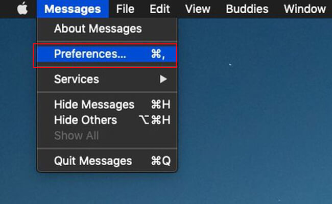 select messages preferences