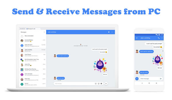 send and receive messages from pc