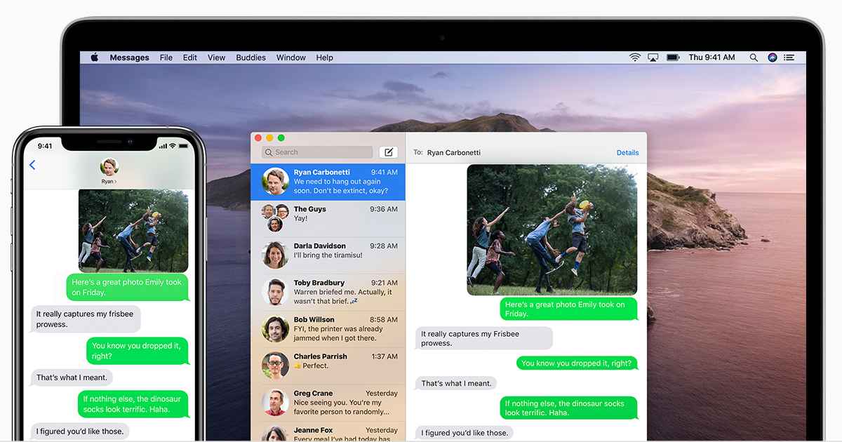 send texts from mac via imessage