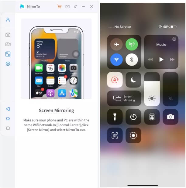 începe ios screen casting