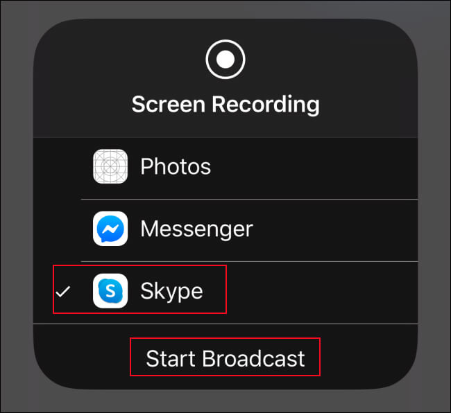 start recording skype